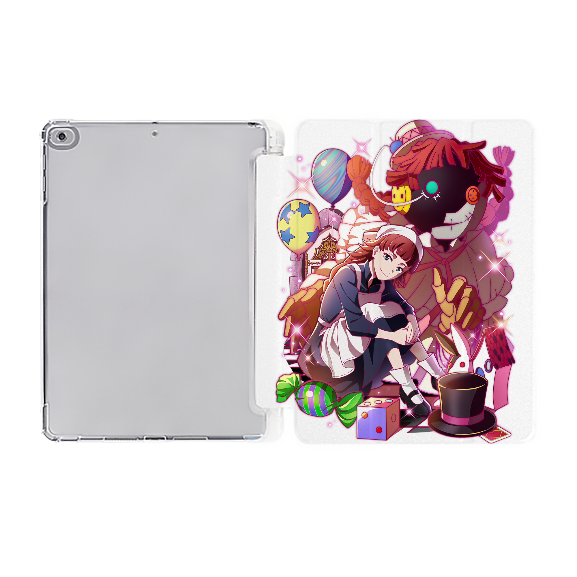 （画像用） 文豪ストレイドッグス Bungo Stray Dogs IPad ケース ペン収納付き 三つ折りスタンド PUレザー×シリコン 対応機種9.5/10.5/10.9インチ